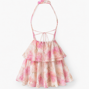 Robe Pivoine Maison Petrosyan, détail du tissu et de la teinte pivoine
